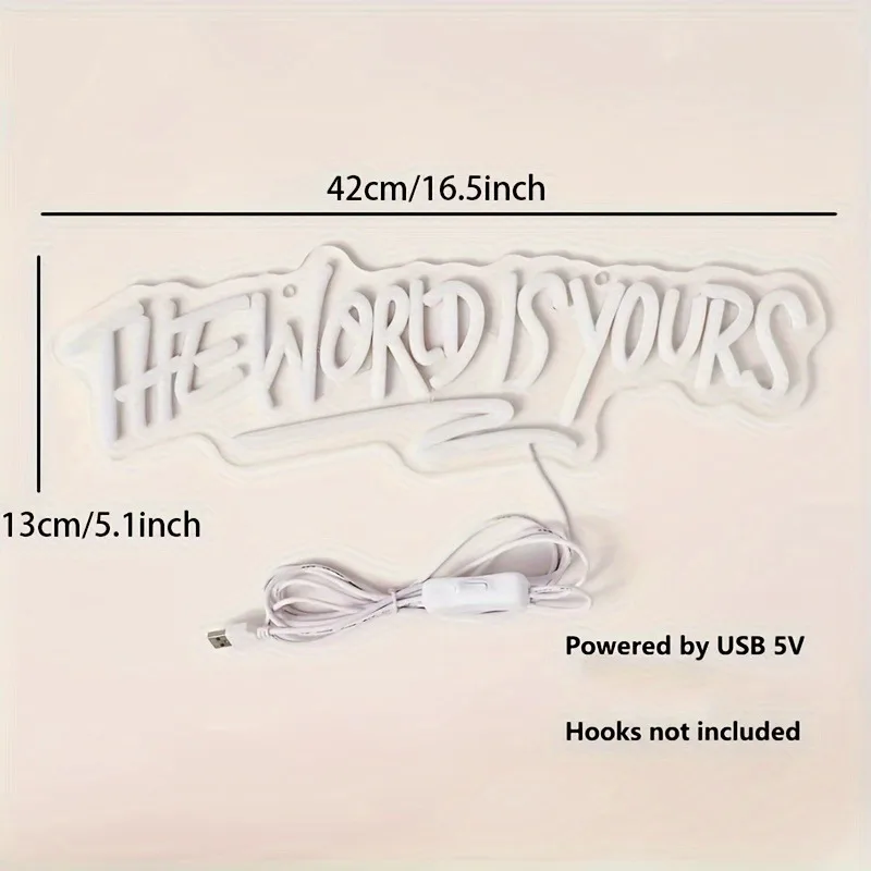 Светодиодный переключатель неоновой вывески world is yours - Фотография_5