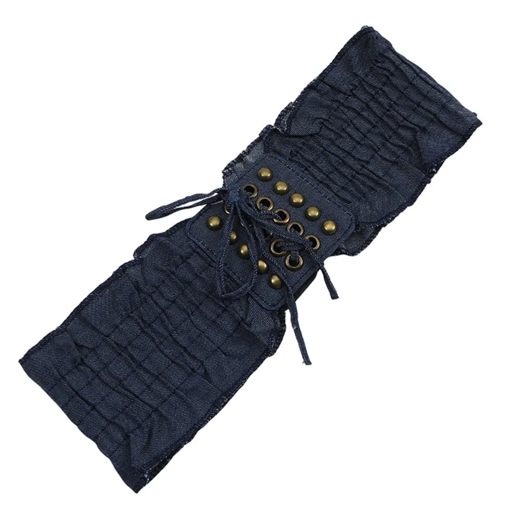 Simple cloth denim stretchy cummerbunds