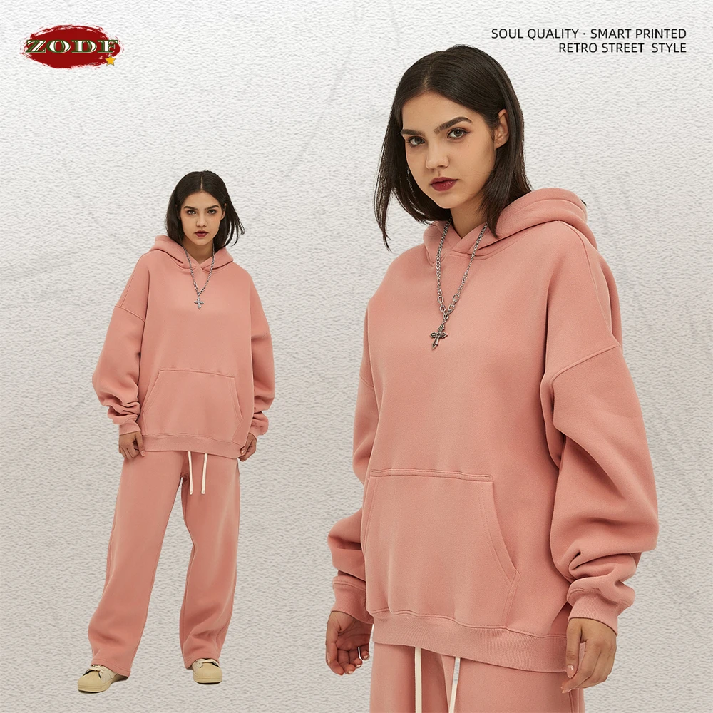 Zodf новые толстые флисовые толстовки с капюшоном 350 г/м2 для мужчин - Фотография_2