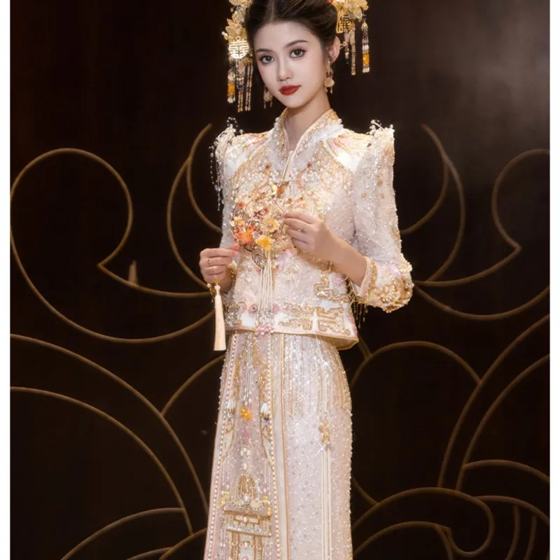 Новое свадебное платье цвета шампанского