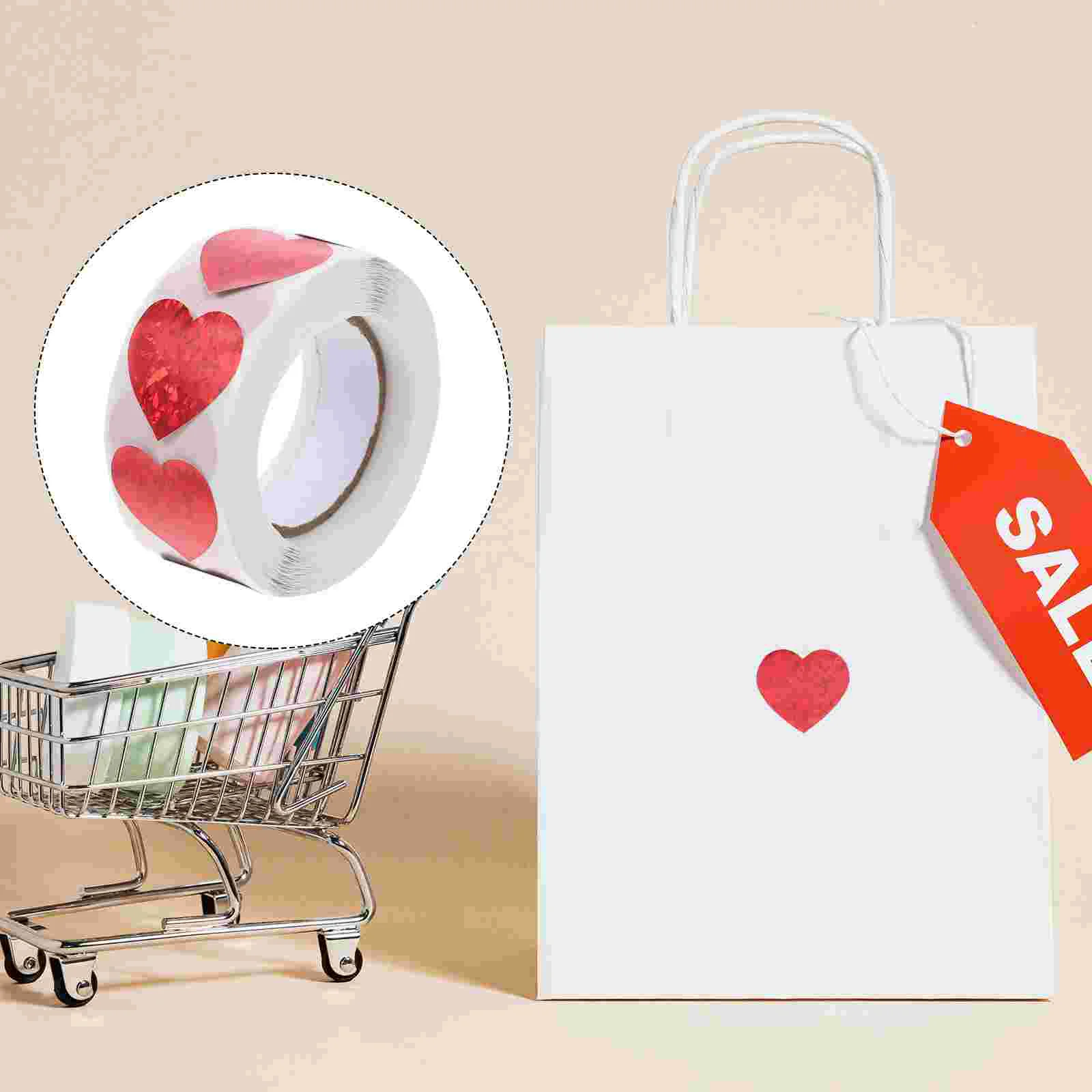 Самоклеящиеся наклейки в форме сердца для декора ко дню святого валентина - Фотография_2