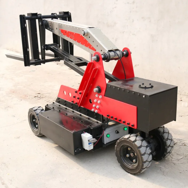 Небольшой стоячий электрический вилочный погрузчик - Фотография_2