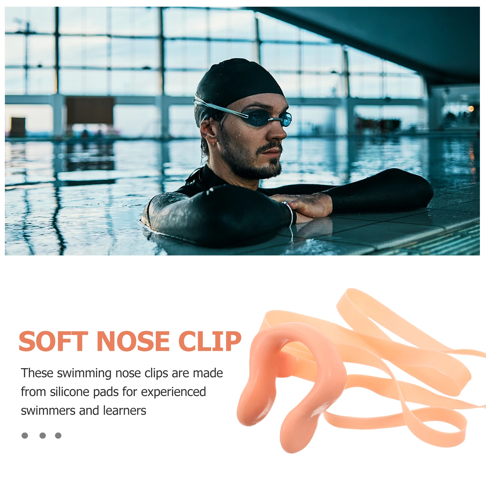 Силиконовый зажим для носа для плавания с мягкой подкладкой - Фотография_6