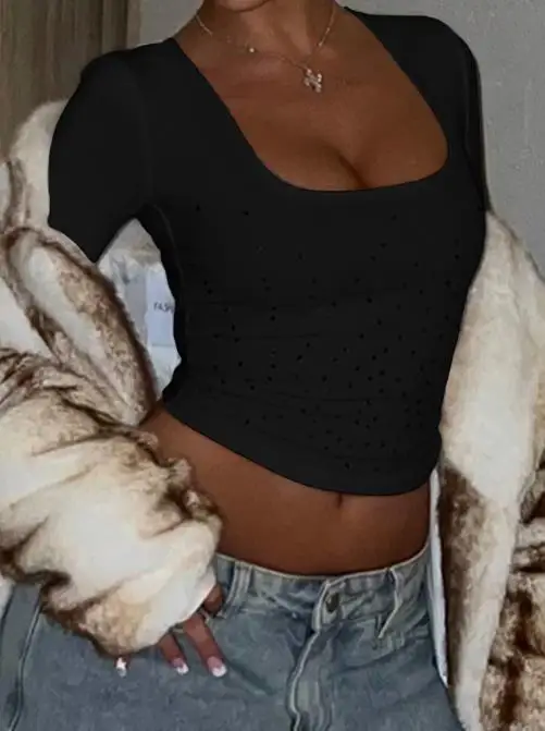 Женская футболка с жилетом и длинными рукавами в стиле y2k spicy girl - Фотография_2