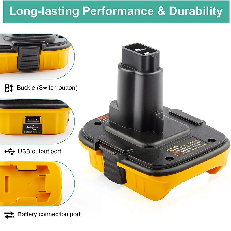 Адаптер аккумулятора 20 в dca1820 для инструментов dewalt 18 в - Фотография_4