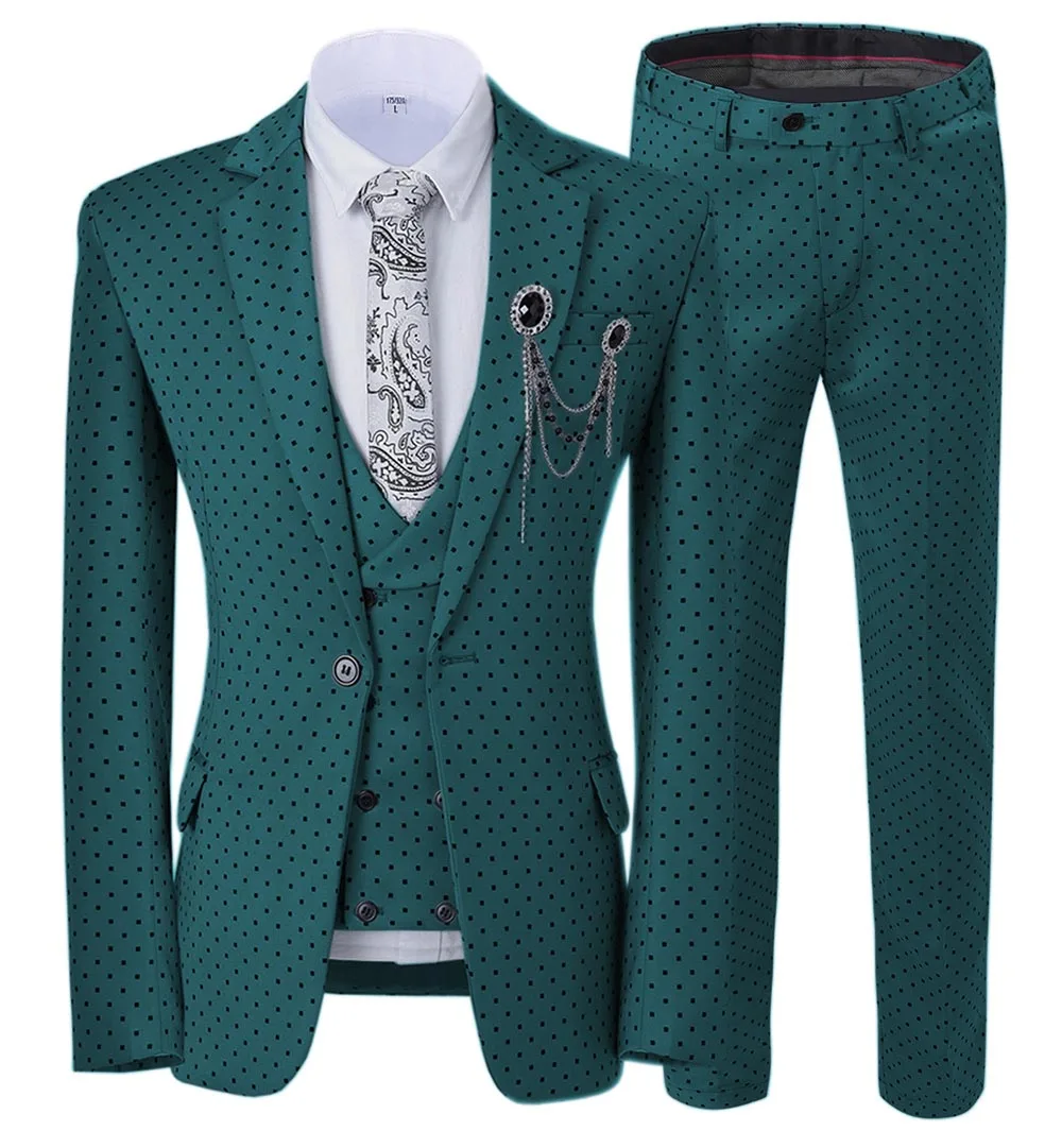 Men's 3 pieces blazer+vest+pants - Фотография_6