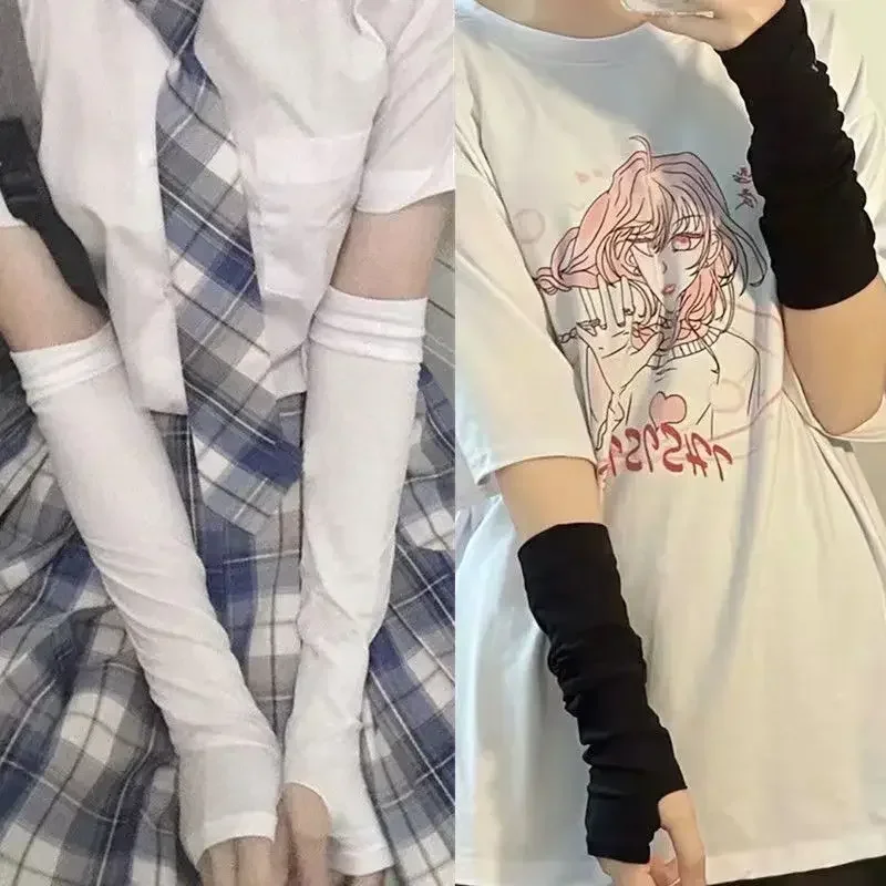 Y2k goth lolita аниме тонкие однотонные