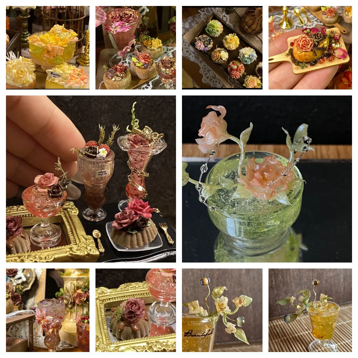 Кукольный домик, миниатюрные цветы,