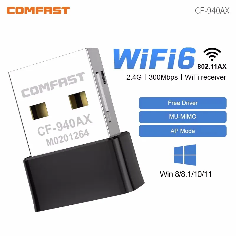 Comfast 300-900m wifi 6 bt 5.3 usb-адаптер двухдиапазонный 2 - Фотография_2
