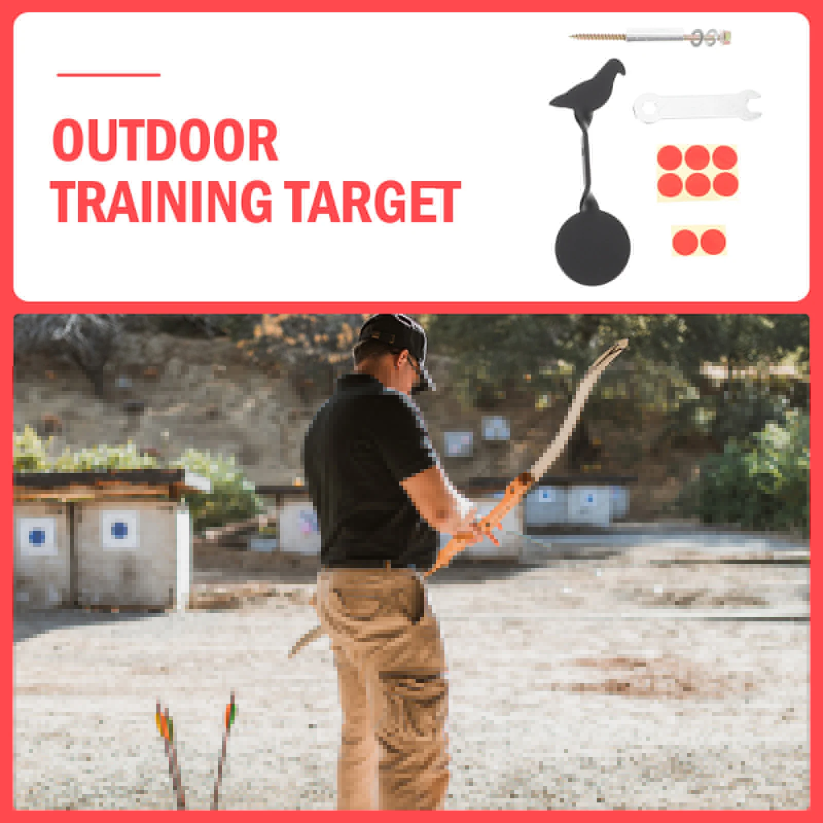 Учебная мишень для стрельбы из сплава на дереве