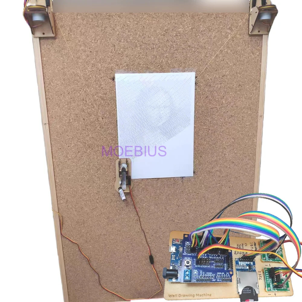 Робот для рисования стен с кабельным плоттером arduino