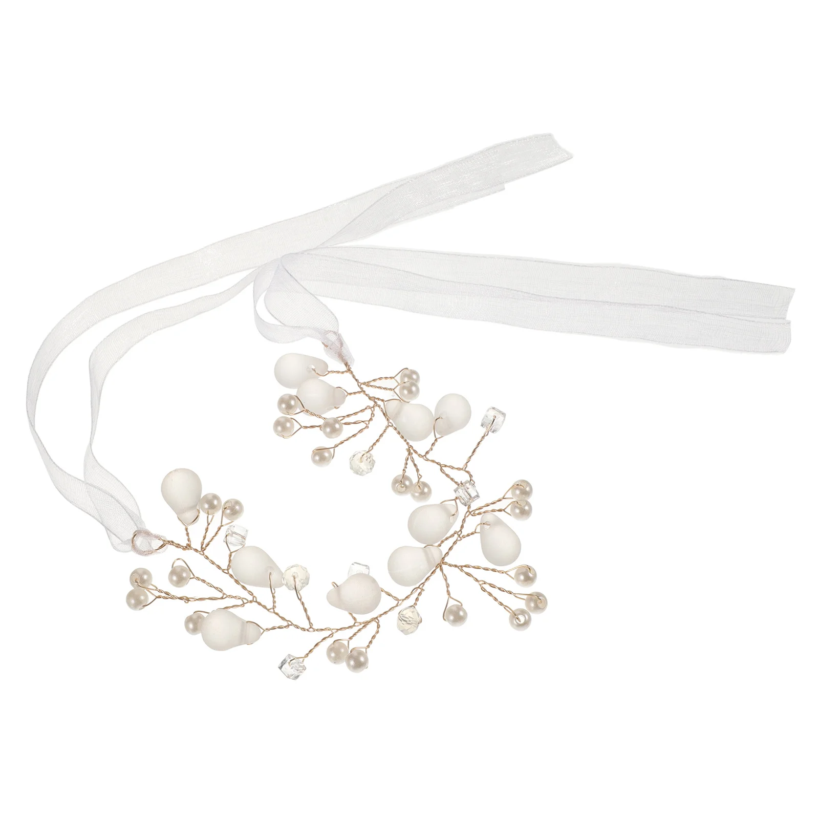 Пряжа лента из бисера жемчужный - Фотография_2