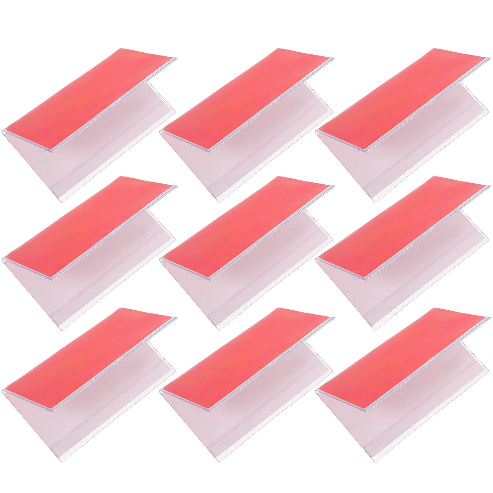 Прозрачные двусторонние таблички с именами на столе