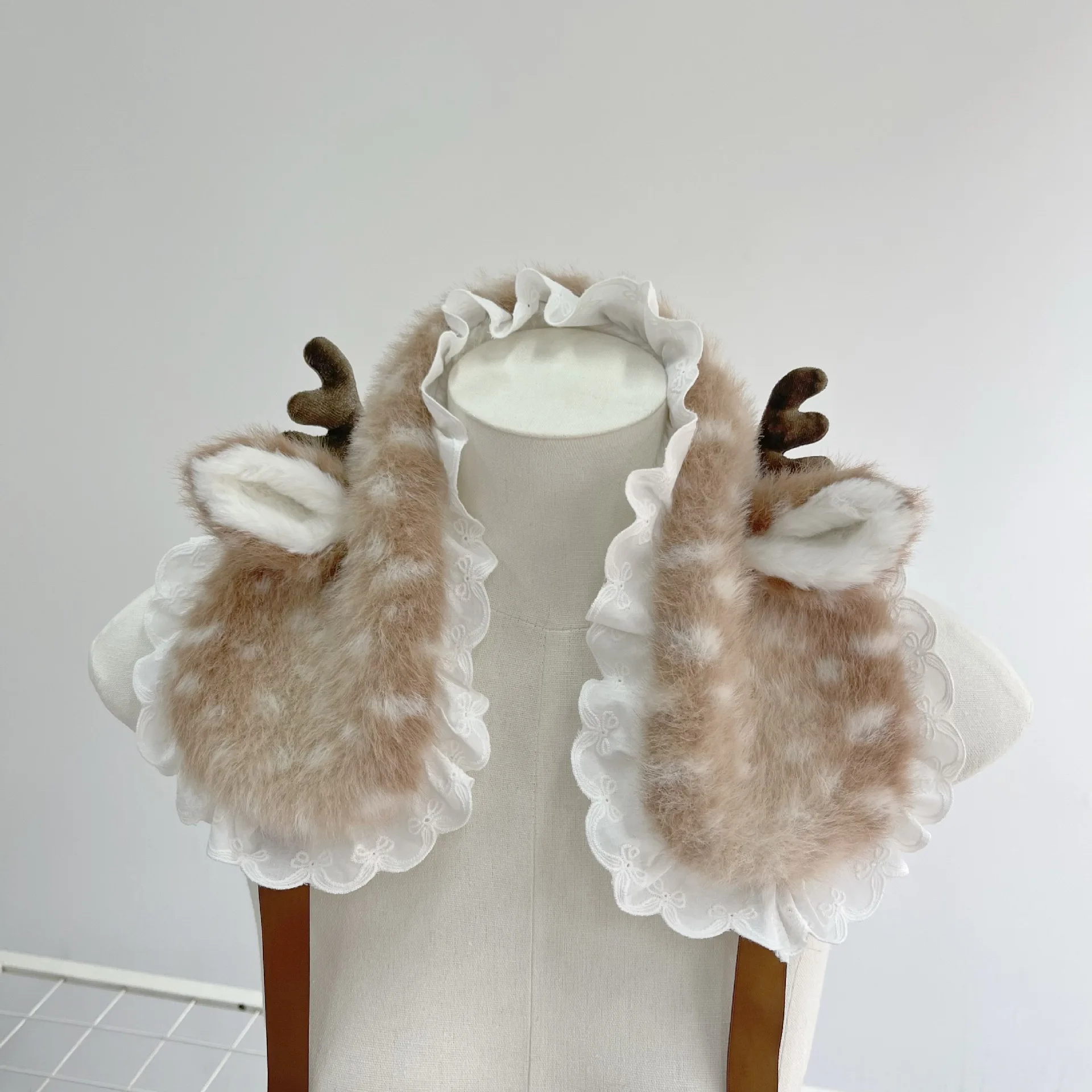 Зимние рождественские плюшевые наушники с изображением лося - Фотография_5