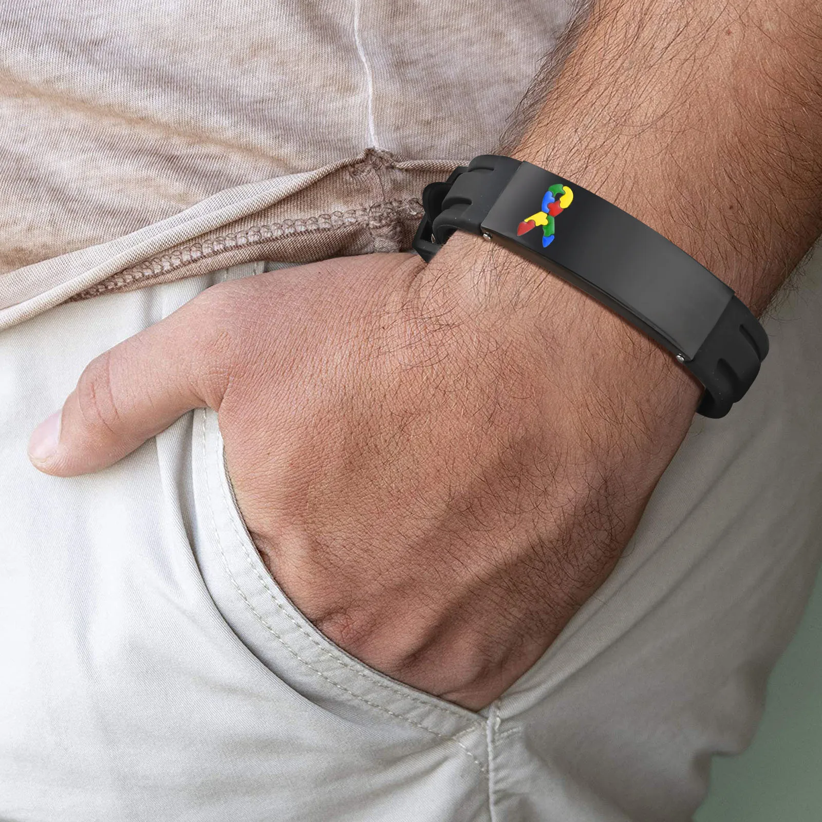 Мм персонализированный браслет осведомленности об аутизме - Фотография_2