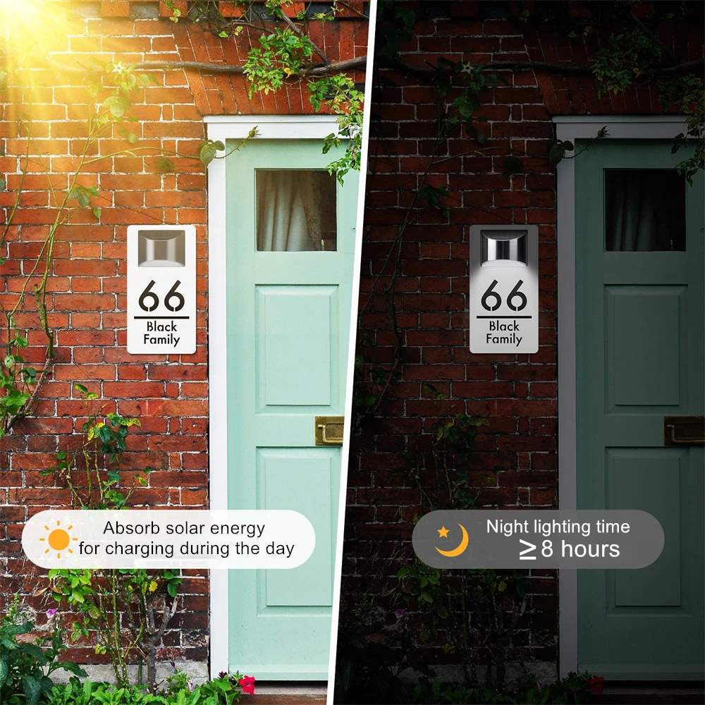 Персонализированный солнечный знак с номером дома - Фотография_6