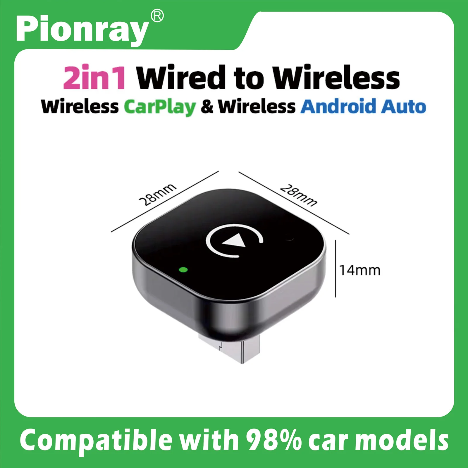 Pionray 2in1 wireless carplay dongle