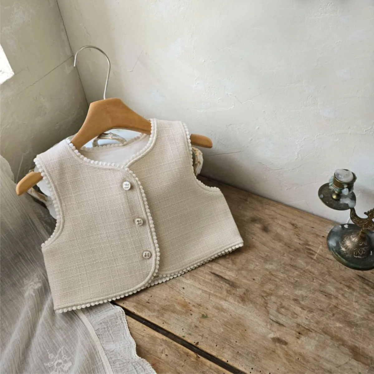 Зимний новый детский теплый жилет без рукавов - Фотография_4