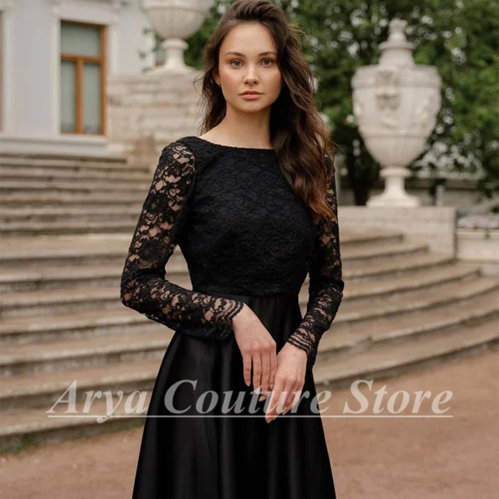 Черные кружевные платья для матери - Фотография_4