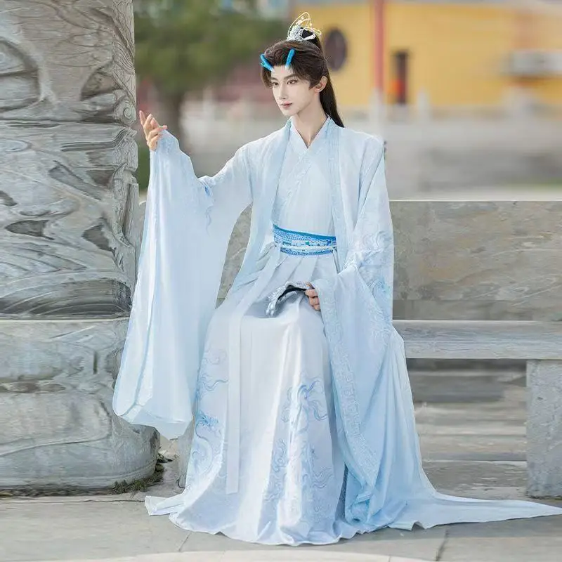 Классический принт дракона hanfu для мужчин и женщин - Фотография_4