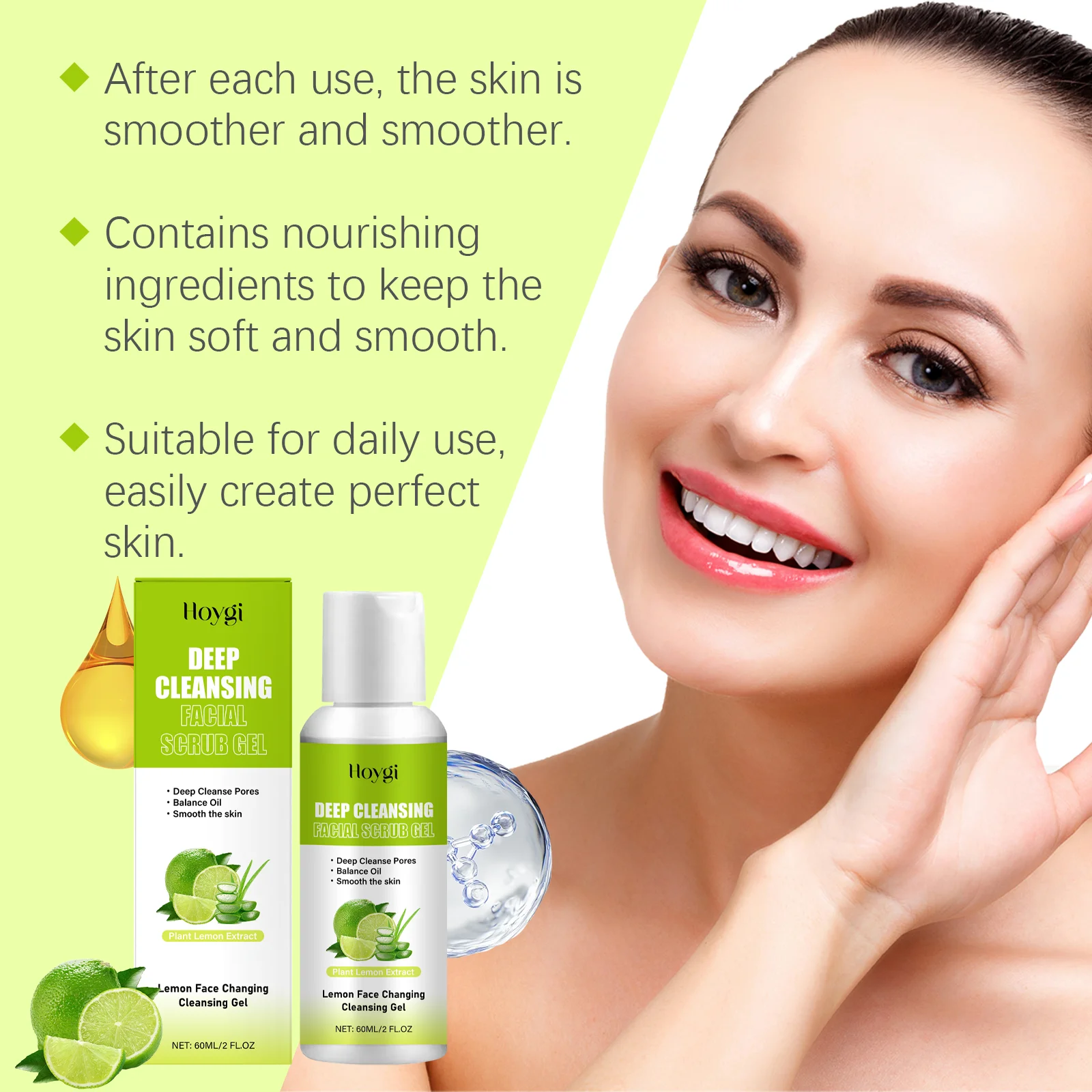 Персиковый отшелушивающий гель для контроля жирности лица - Фотография_6