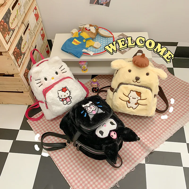 Аниме sanrio плюшевый рюкзак милый - Фотография_5