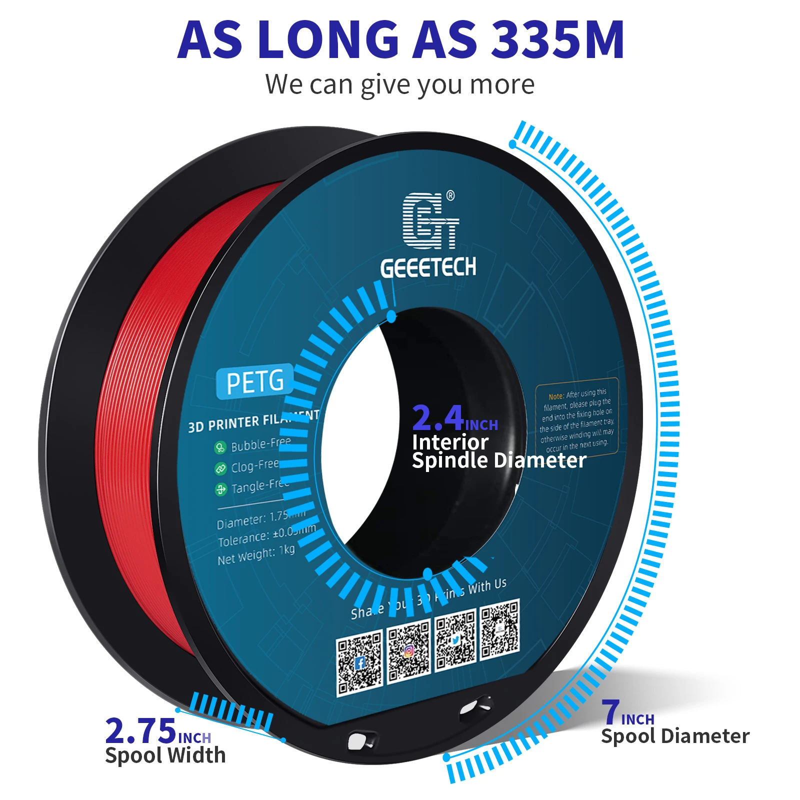 Нить geeetech petg 1 кг 1 - Фотография_4