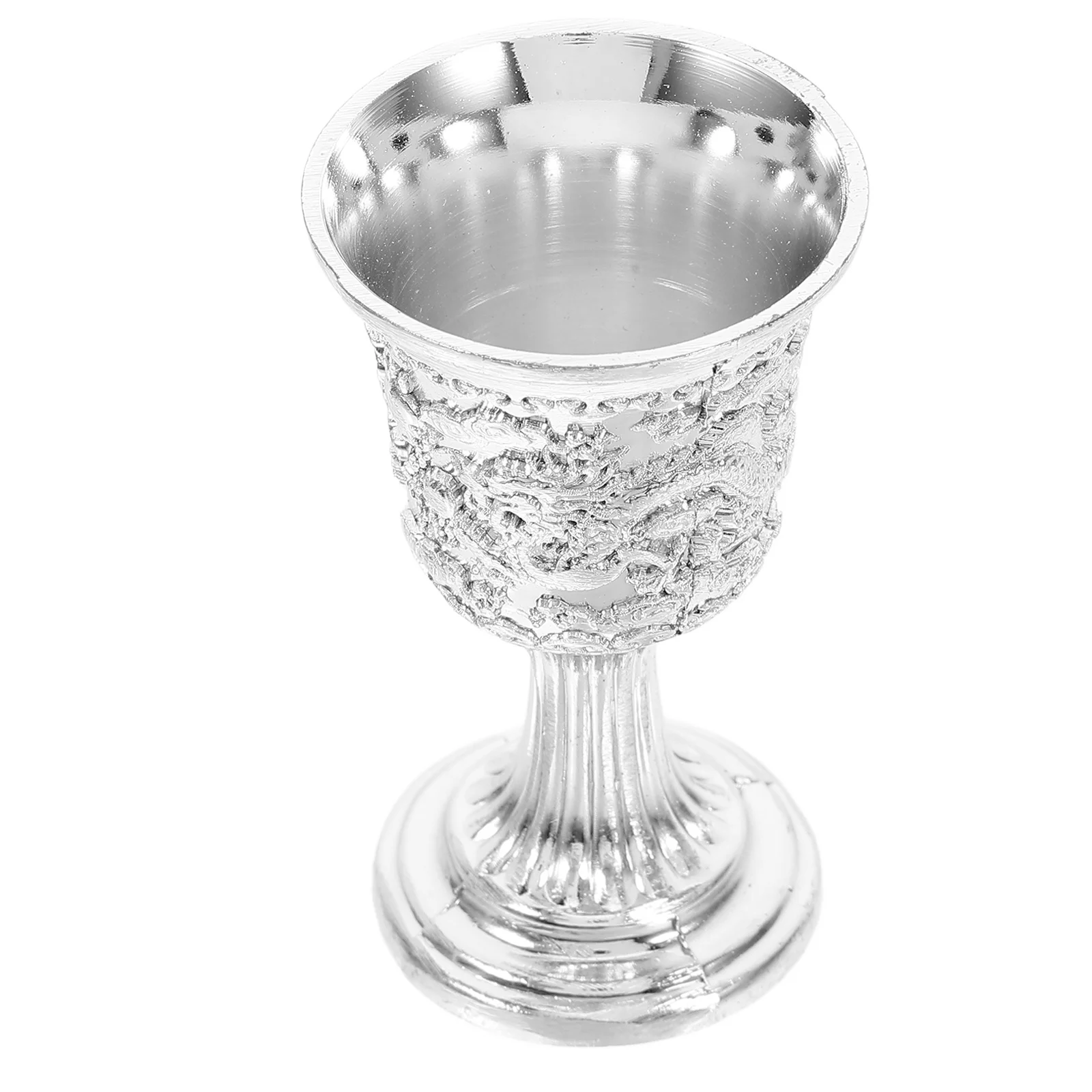Маленькая выгравированная чашка для вина из цинкового сплава дракон феникс - Фотография_6