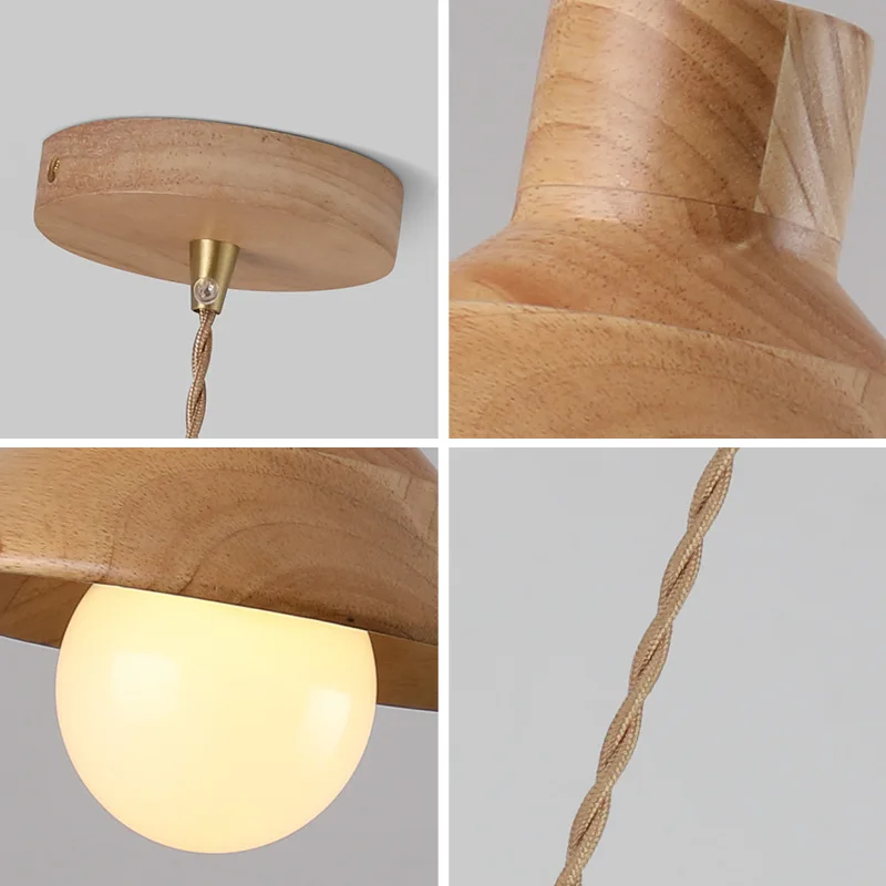 Подвесные светильники из скандинавского дерева для кухни - Фотография_6