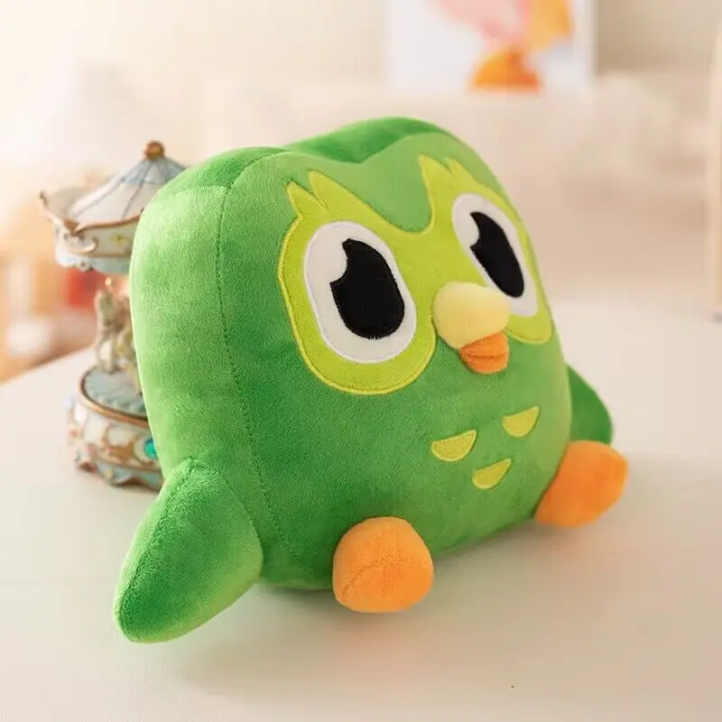Kawaii duolingo зеленая сова плюшевая - Фотография_6