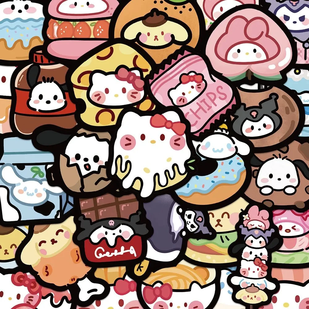 Милые забавные наклейки с героями мультфильмов sanrio для еды