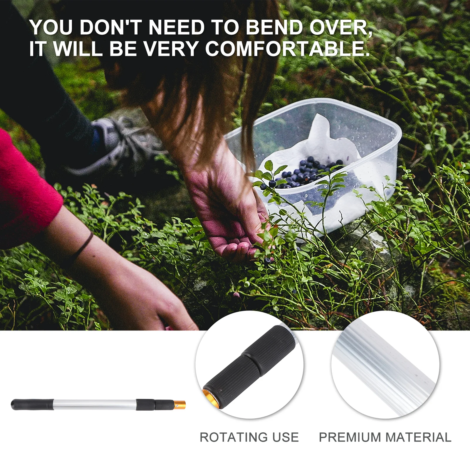 Телескопический сборщик гаек из алюминиевого сплава - Фотография_5