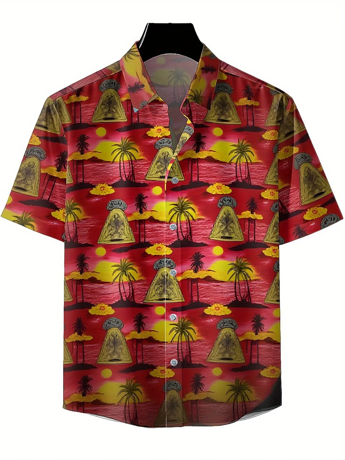 Мужские гавайские рубашки больших размеров с рисунком гориллы - Фотография_2