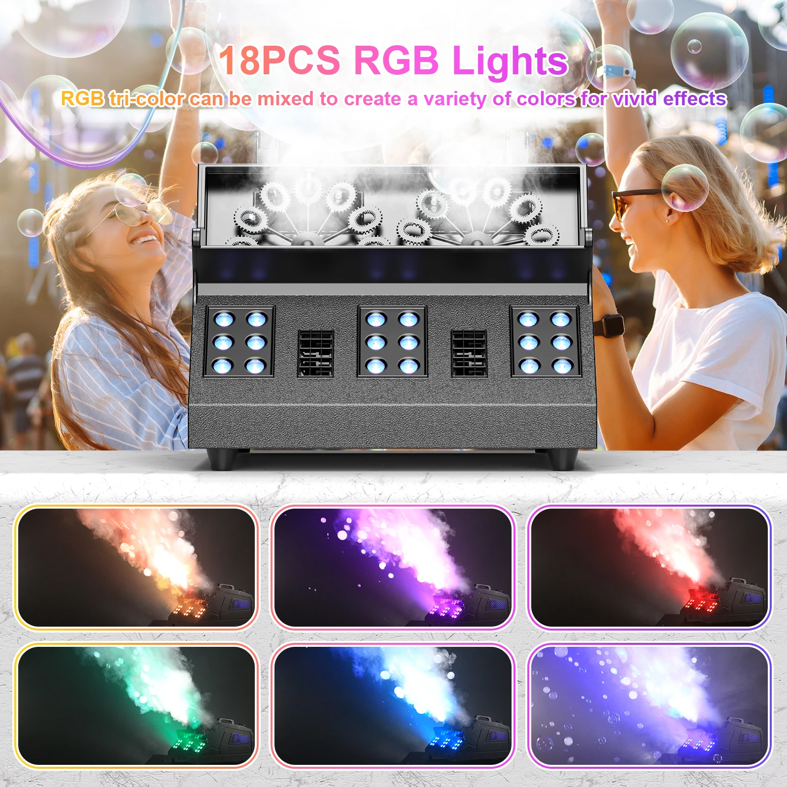 Светодиодный rgb дымовой пузырь с дистанционным управлением для dj - Фотография_3
