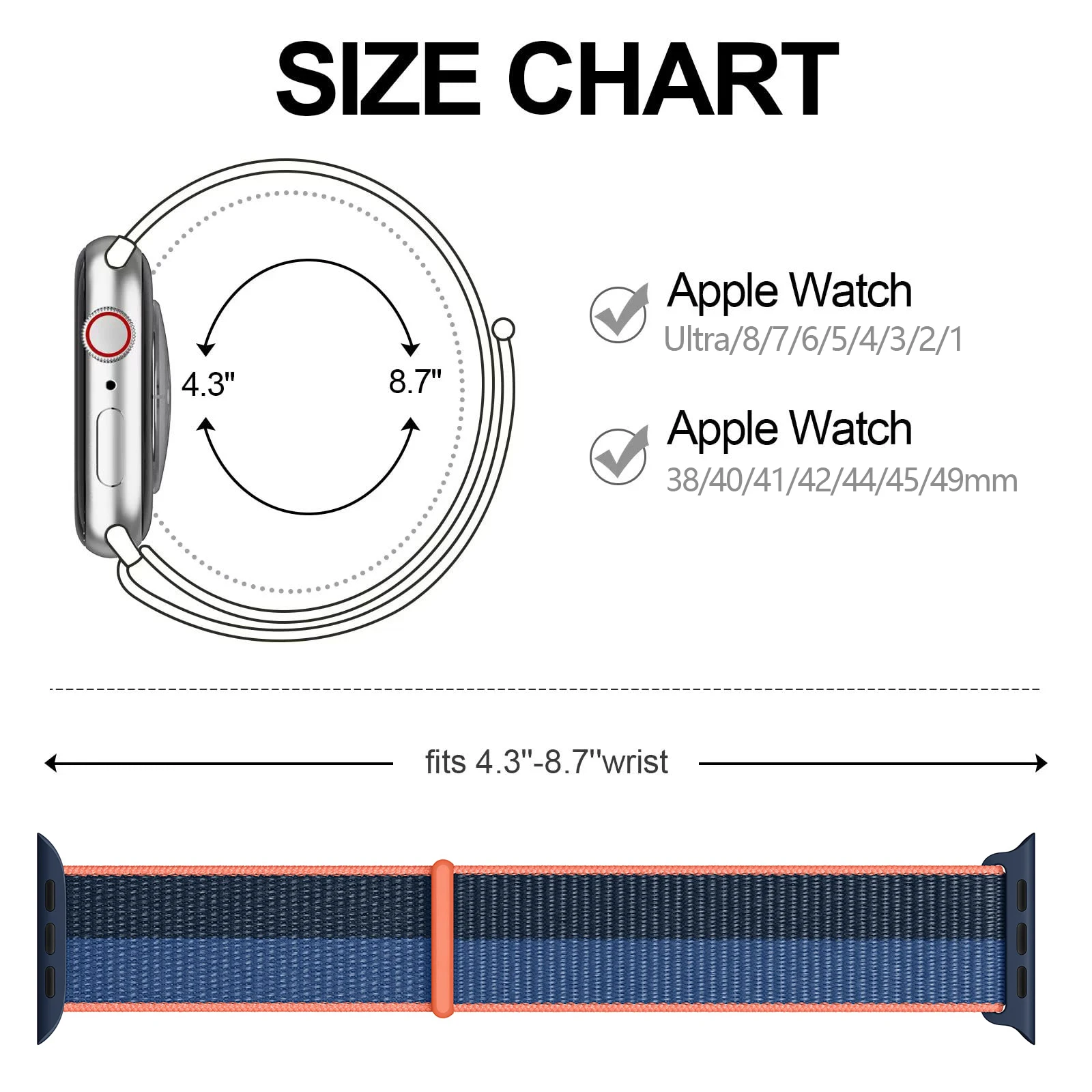 Нейлоновый ремешок с петлей для apple watch - Фотография_6