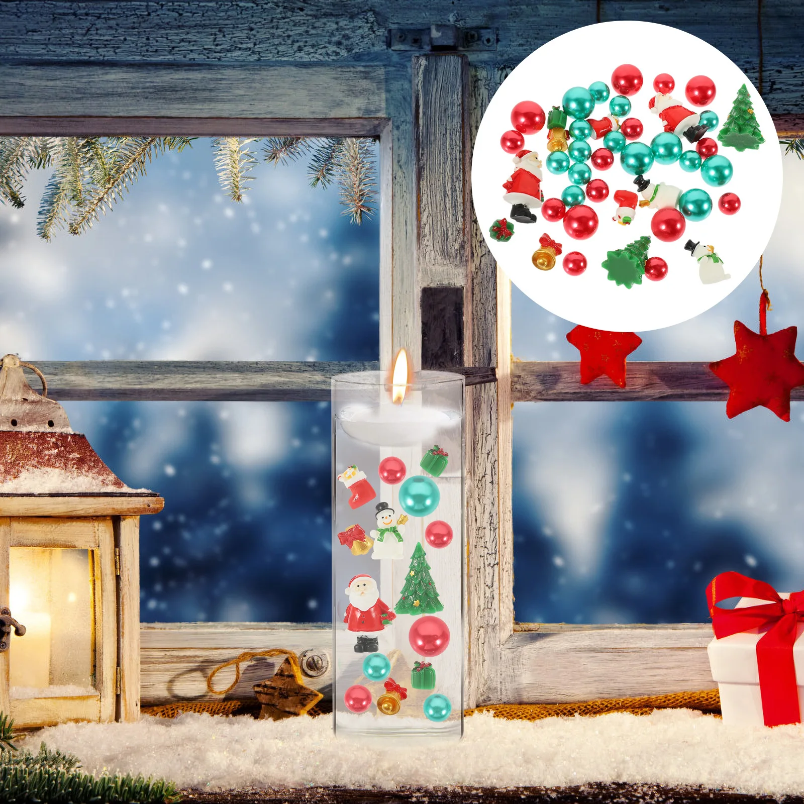 1 комплект, наполнитель для вазы с жемчугом и снеговиком - Фотография_5