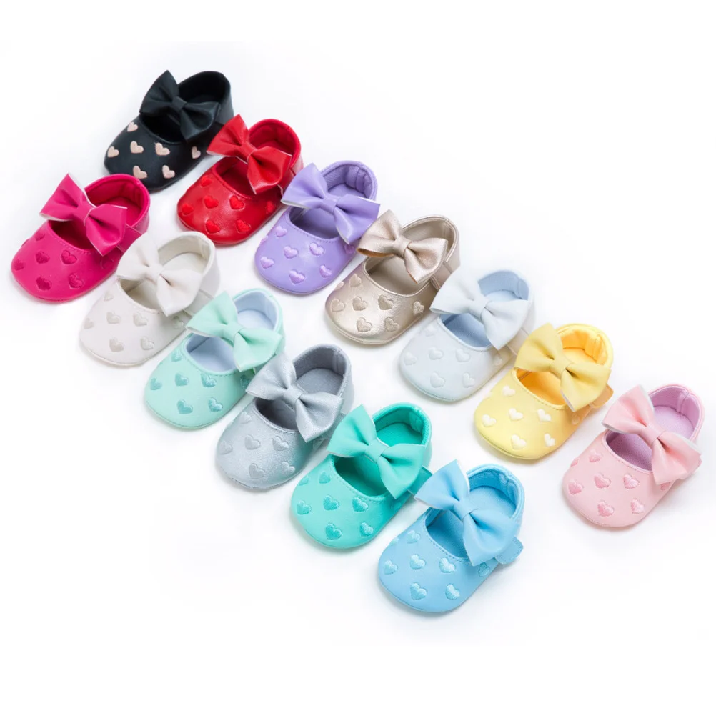 1 пара детских туфель с вышивкой в виде сердца для девочек - Фотография_6