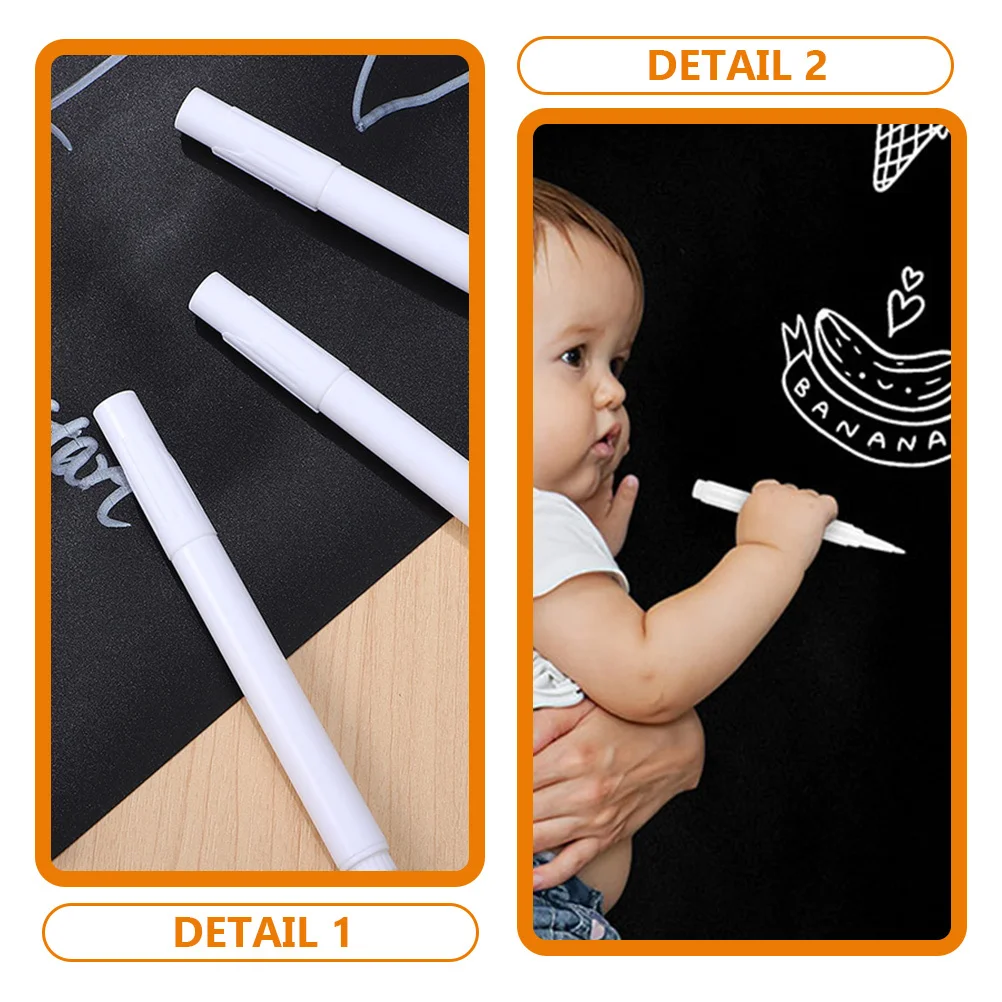 Белые жидкие меловые маркеры - Фотография_3