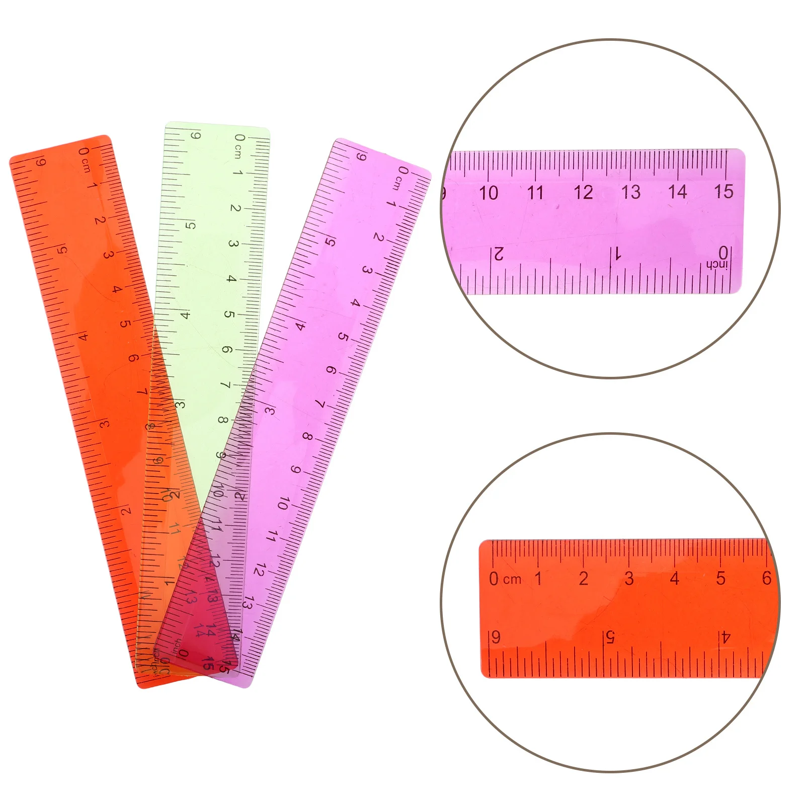 Пластиковые измерительные линейки с прозрачной маркировкой