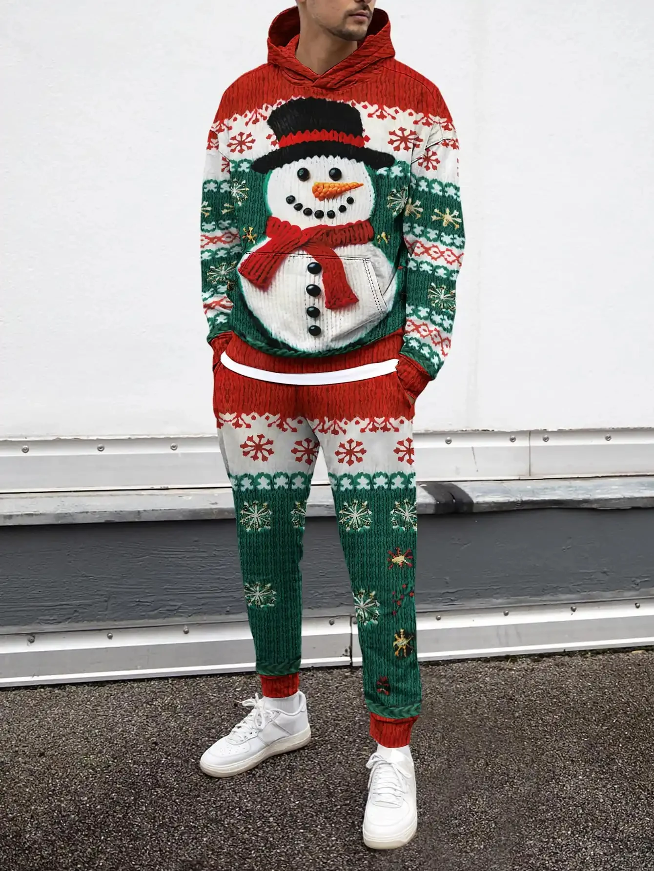 Мужские рождественские толстовки с 3d принтом - Фотография_4