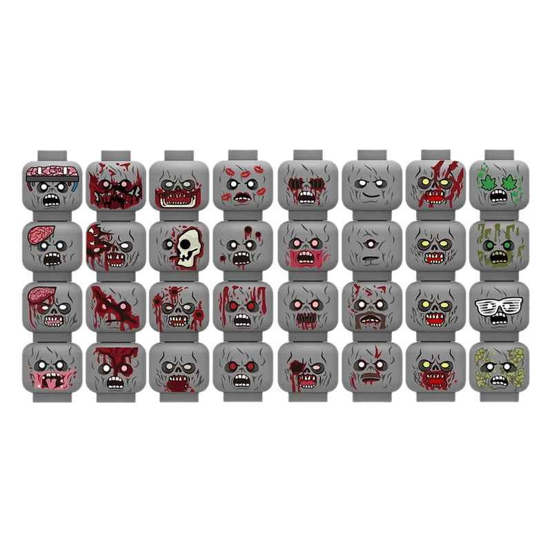 Строительные блоки injured emotional face heads - Фотография_2