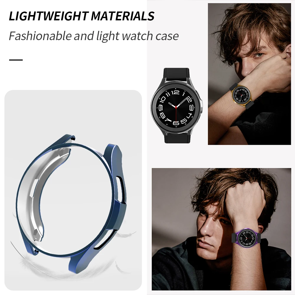 Чехол для samsung galaxy watch 6 classic 43 мм 47 мм с покрытием - Фотография_4