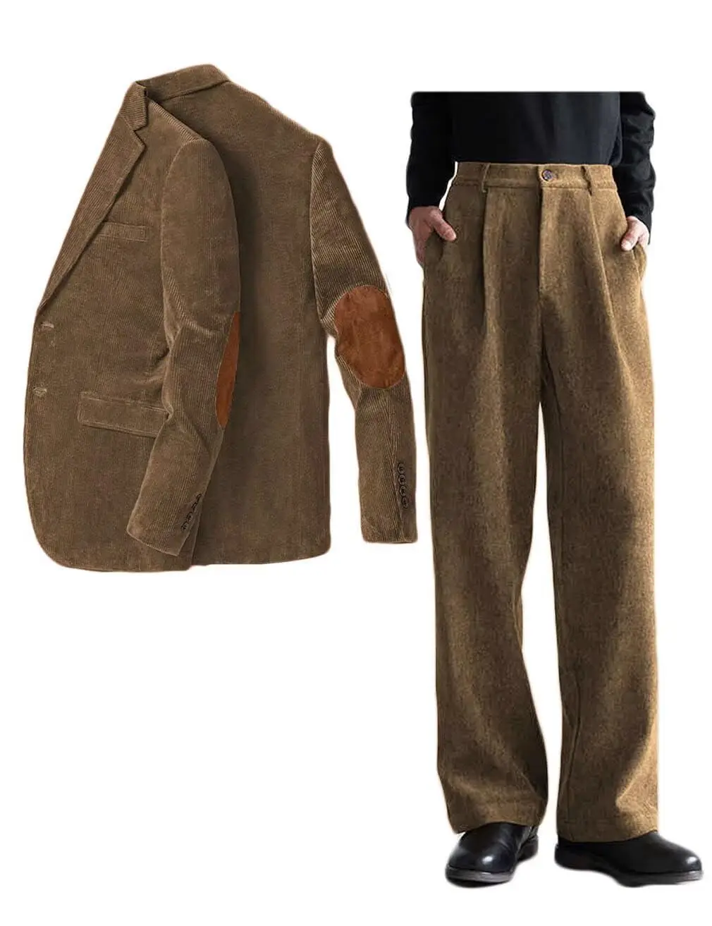 Мужской вельветовый комплект из 2-х предметов-смокинг - Фотография_2