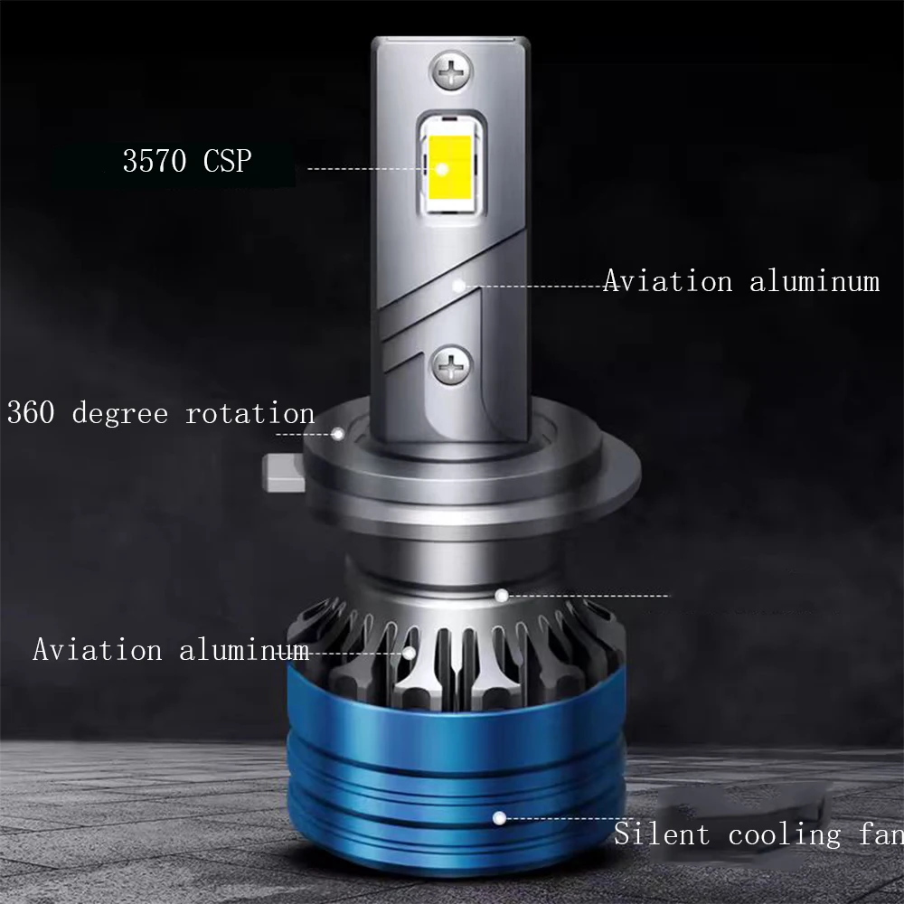 H4 canbus led h7 лампа фары 6000k - Фотография_5