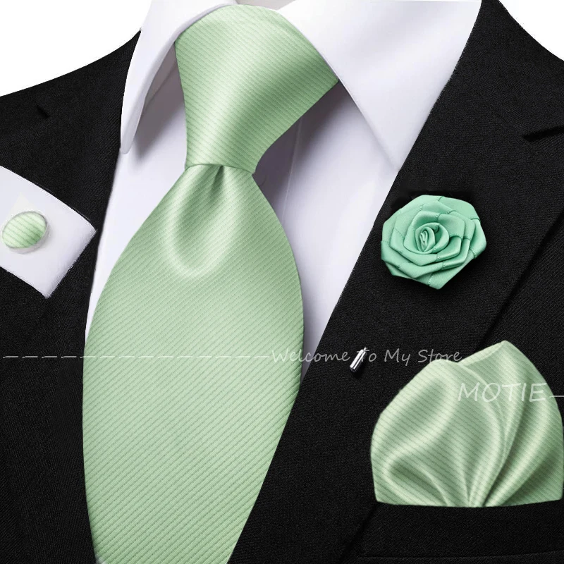 Мужской однотонный комплект галстуков для мусора - Фотография_4