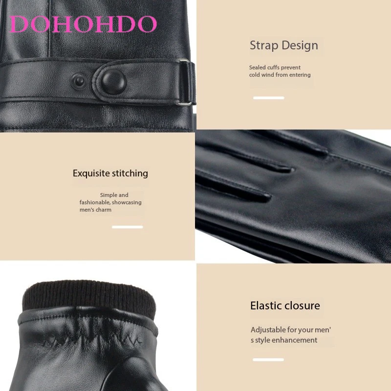 Кожаные перчатки с сенсорным экраном - Фотография_6