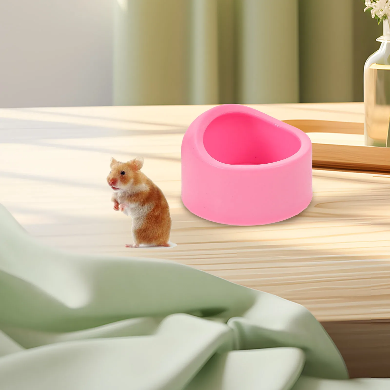 Миска для еды для хомяка круглой формы с полированной поверхностью - Фотография_5