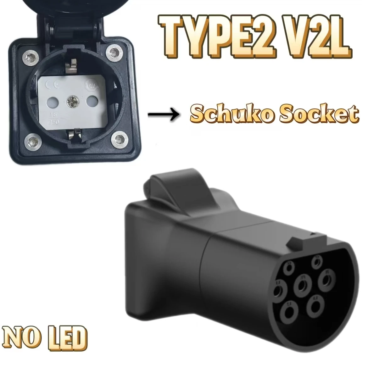 Jingyutype2 адаптер разрядного устройства evse iec62196 на 220 в - Фотография_2