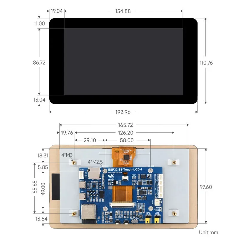 Esp32-s3 сенсорный экран 7 дюймов - Фотография_4