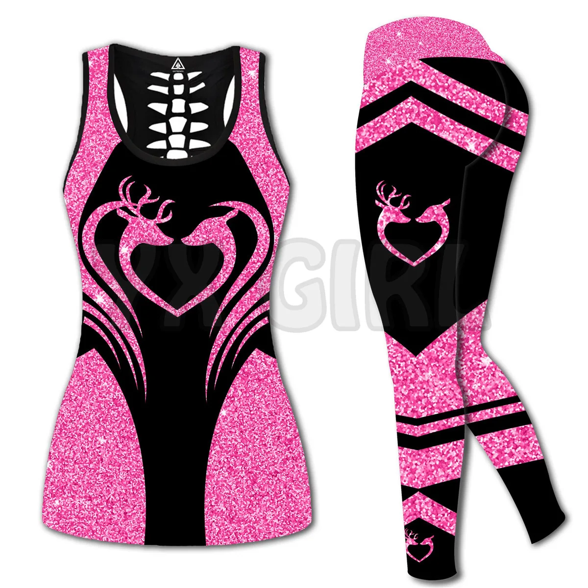 Комбинированная майка и леггинсы - Фотография_4